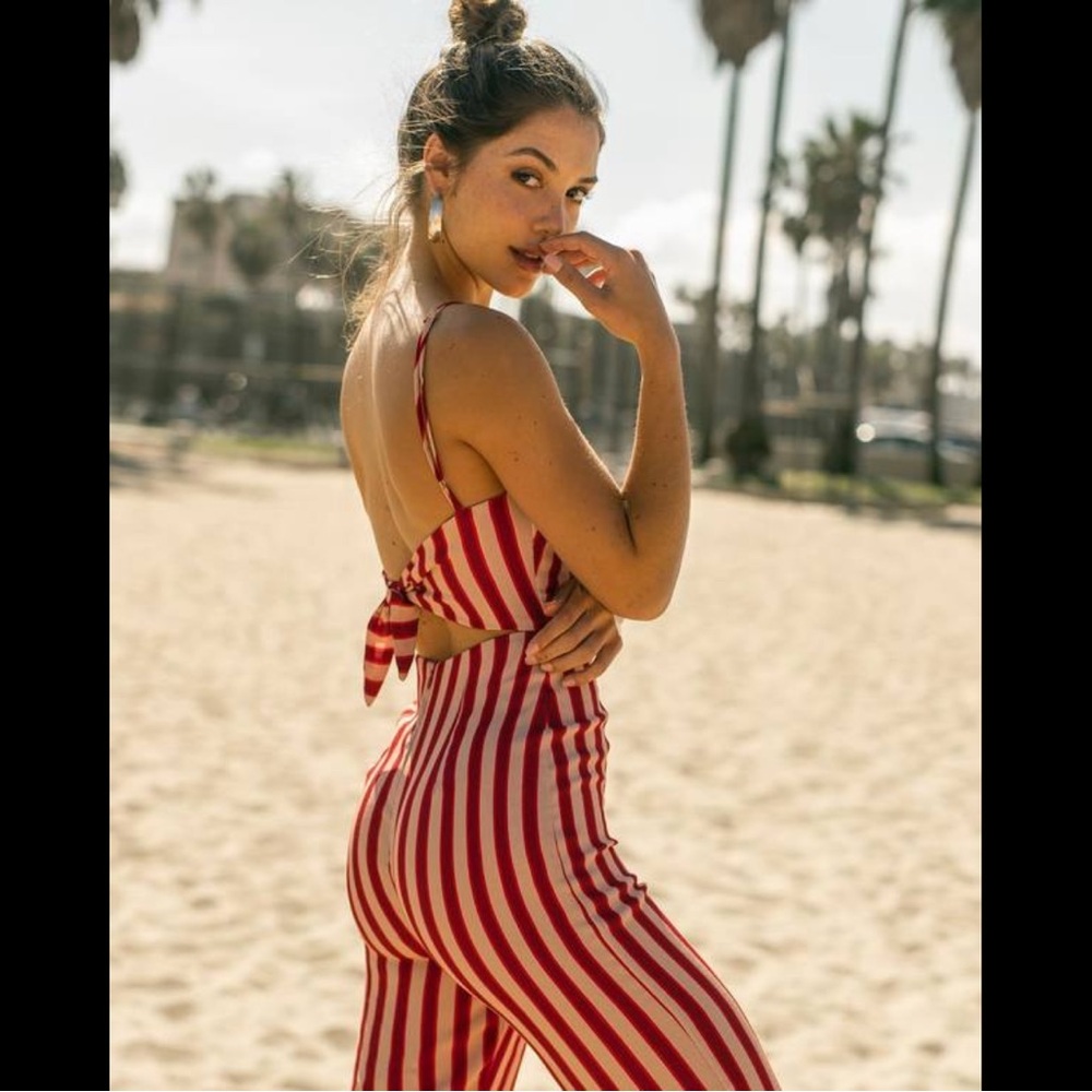 FLYNN SKYE Rosalie Striped Jumpsuit